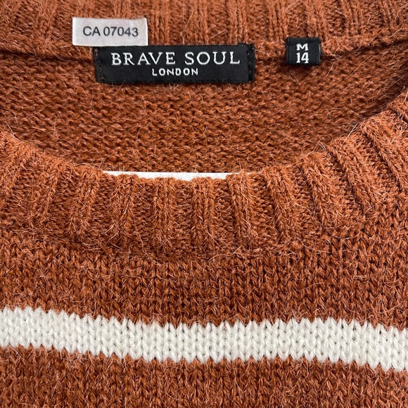 Brave Soul London boxy striped sweater. - Picture 2 of 2